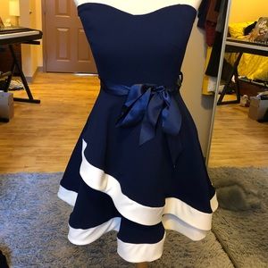 Blue and white “sailor style” dress